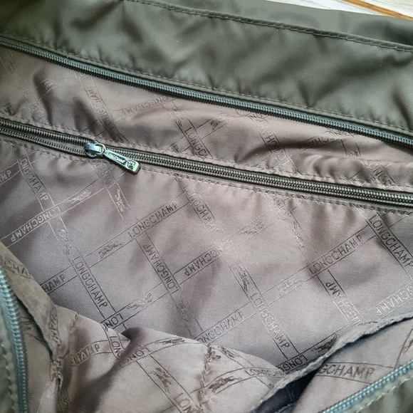 Longchamp Brown Nylon Tote with Brown Leather Square Label - Picture 7 of 10